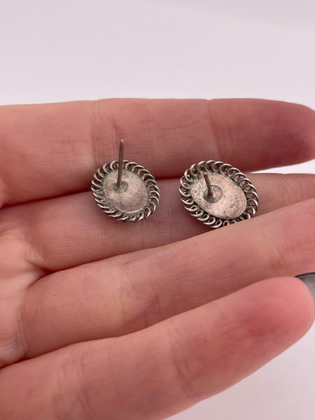 sterling silver lapis post earrings