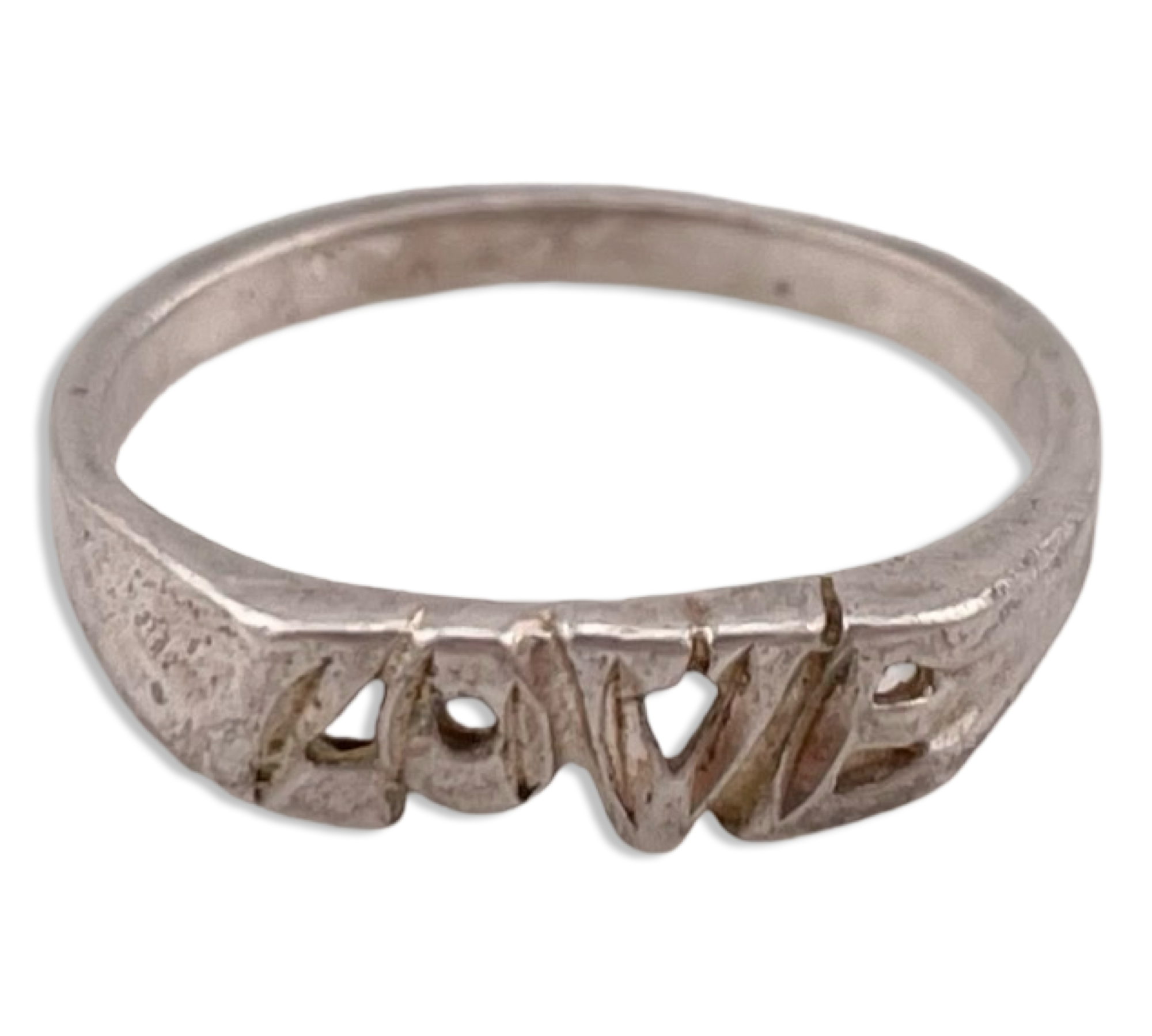 size 7 sterling silver "Love" ring