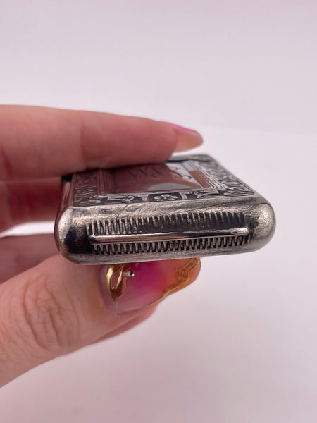 sterling silver 'WTP' monogrammed matchbox safe