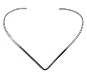 sterling silver v-shape collar necklace