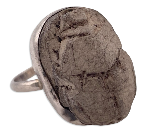 size 8 sterling silver scarab ring