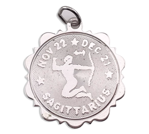sterling silver Sagittarius the Archer zodiac pendant