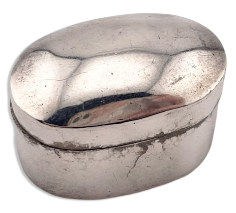 sterling silver oval compartment box