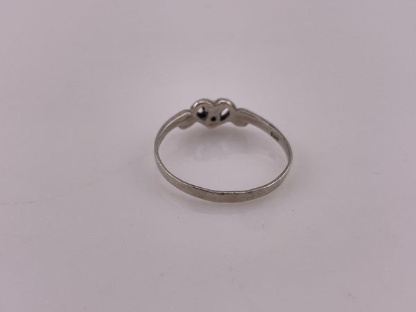 size 8.25 sterling silver faceted garnet heart ring
