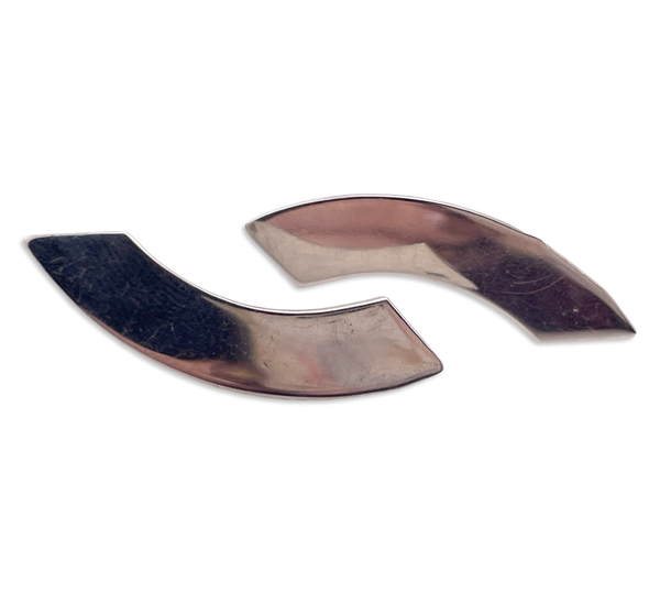 sterling silver stoneless curved post earrings