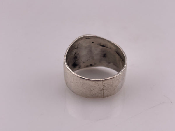 size 10.25 sterling silver peace sign ring