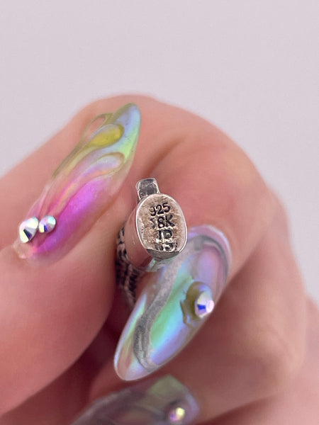 sterling silver & 18k gold sapphire woven wheat link bracelet