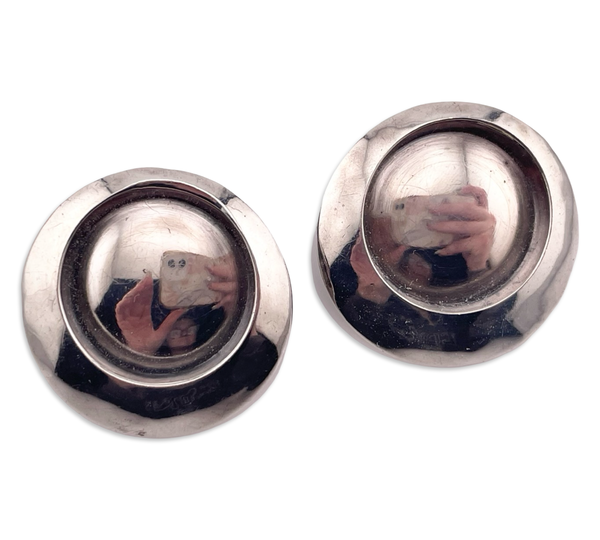 sterling silver artisan stoneless post earrings