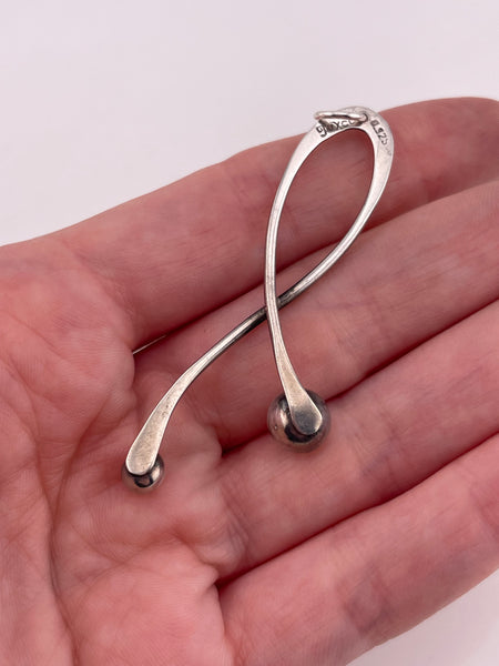 sterling silver synthetic plastic pearl pendant