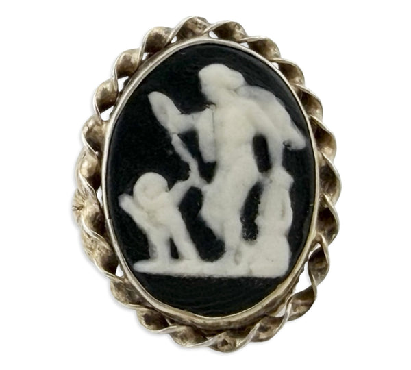 size 6 sterling silver cameo ring