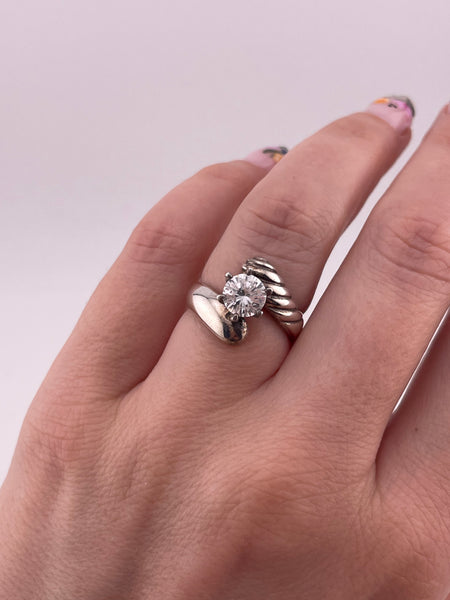 size 6.25 sterling silver rhinestone ring
