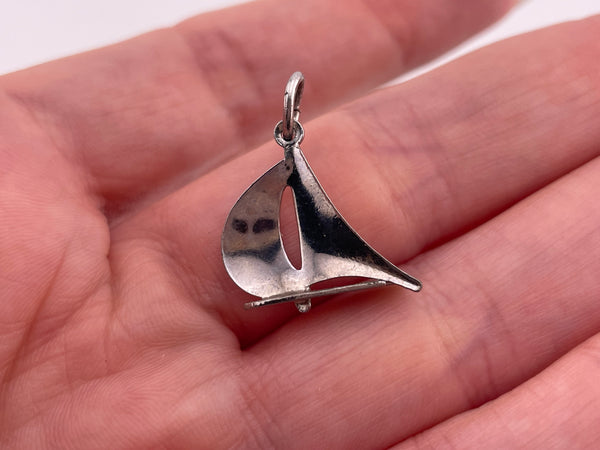 sterling silver sailboat pendant