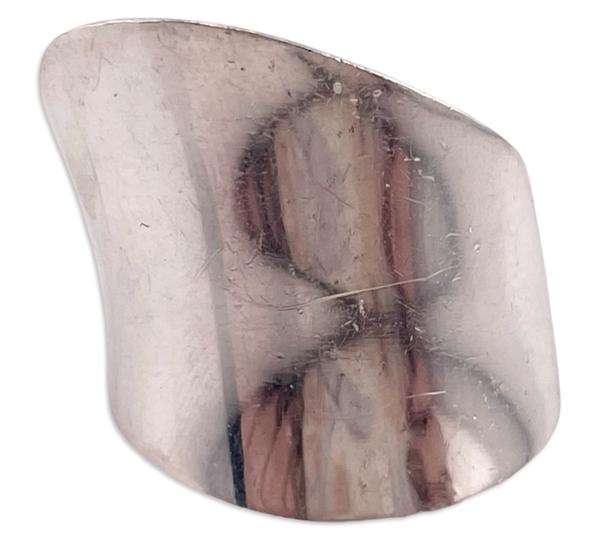size 7.75 sterling silver heavy Mexican stoneless ring
