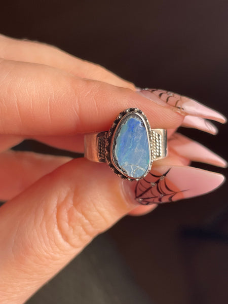 size 5.75 sterling silver opal ring **AS IS**