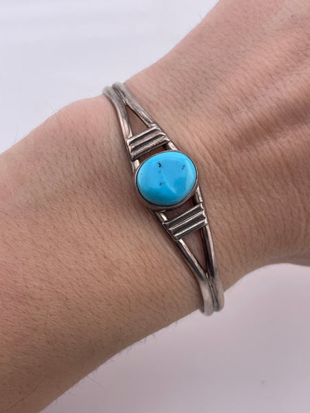 sterling silver turquoise cuff bracelet