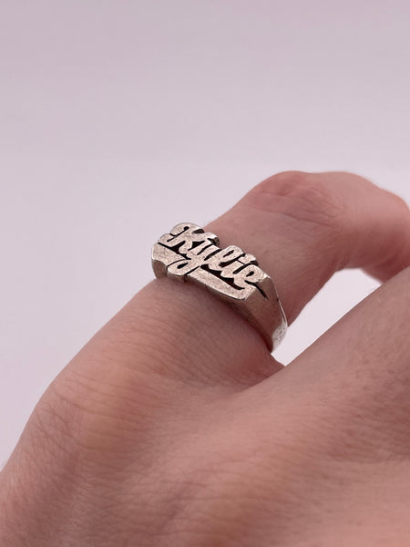 size 6 sterling silver "Kylie" name ring