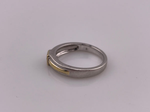 size 12 sterling silver gold wash rhinestone ring