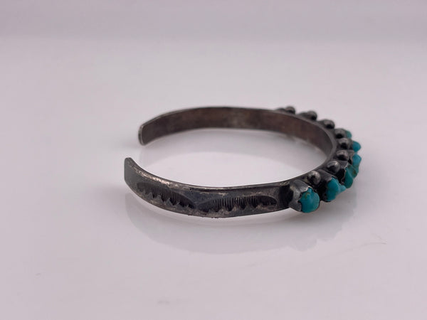 sterling silver turquoise snake eye cuff bracelet