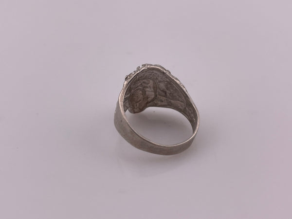size 5 sterling silver lions head ring