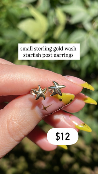 RESERVED PRIVATE LISTING -- sterling silver starfish studs B5