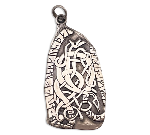 sterling silver Viking runestone pendant