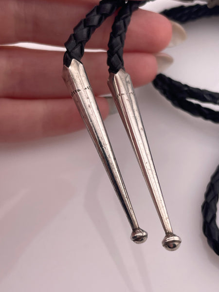 sterling silver bird & figure bolo tie