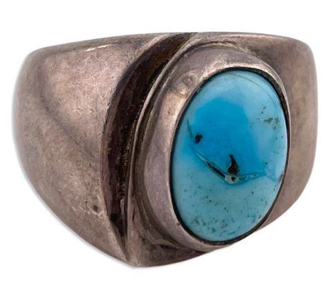 size 10.75 sterling silver turquoise ring