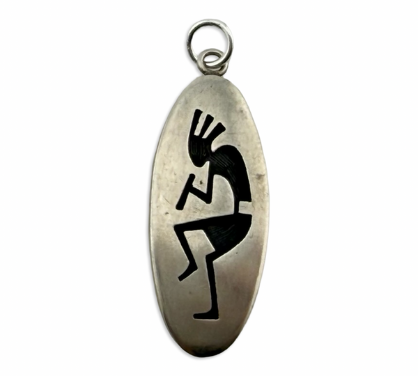 sterling silver Kokopelli overlay pendant