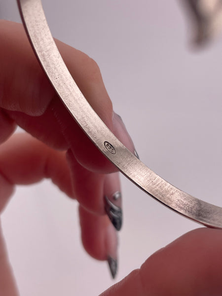 sterling silver 6-1/2" dolphin bangle bracelet