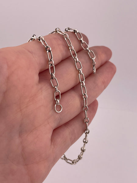 sterling silver 17" chain link necklace