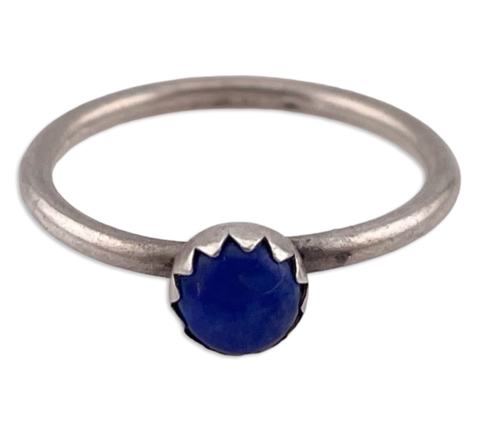 size 6 sterling silver lapis ring