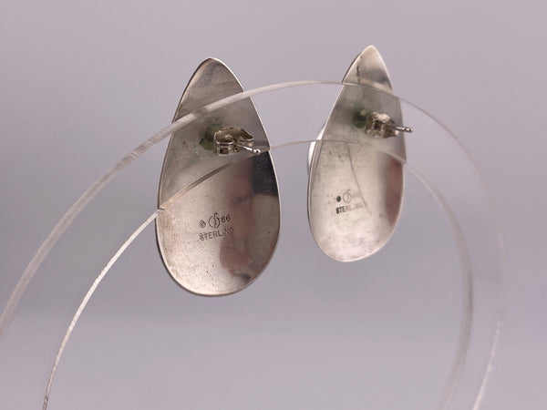 sterling silver Carol Felley onyx post earrings