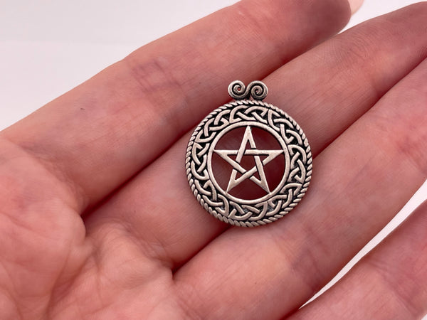 sterling silver Peter Stone pentacle star pendant