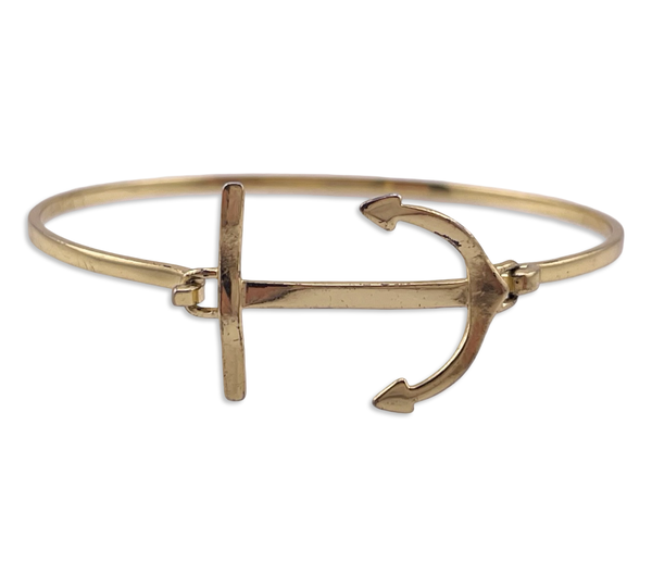 sterling silver 6-3/4" gold plated anchor bracelet