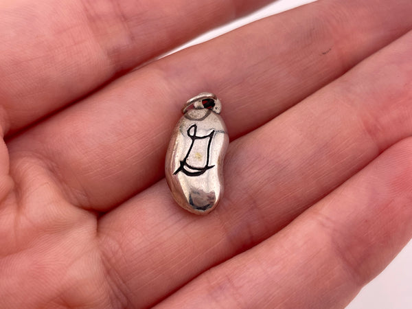 sterling silver alligator pendant