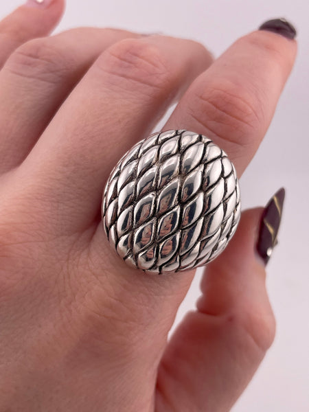 size 8 sterling silver electro-form ring
