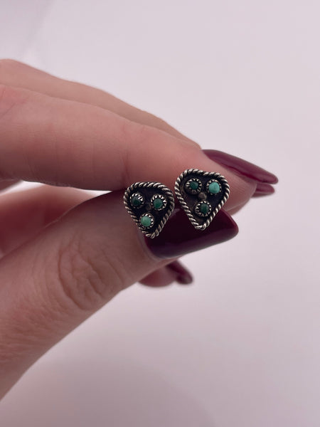 sterling silver turquoise post earrings