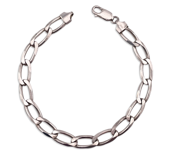 sterling silver Milor 8 1/4" chain link bracelet