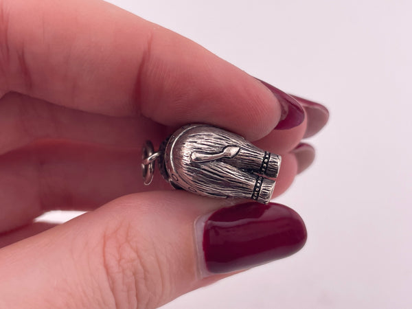sterling silver 3D elephant pendant