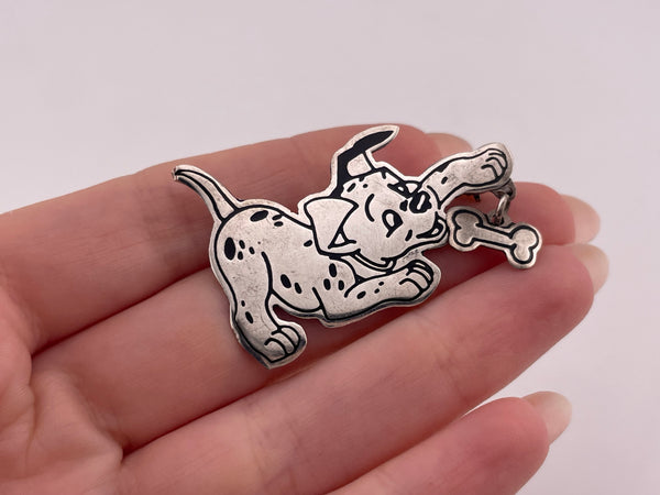 sterling silver Dalmatian dog pin brooch