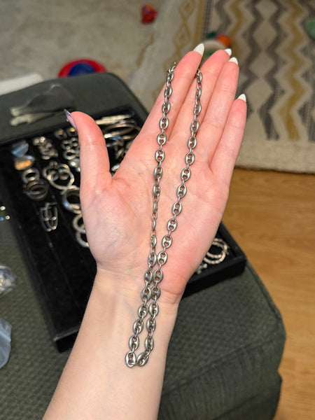 RESERVED PRIVATE LISTING -- sterling silver puffy mariner's chain A3