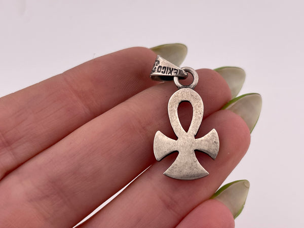sterling silver Ankh cross pendant