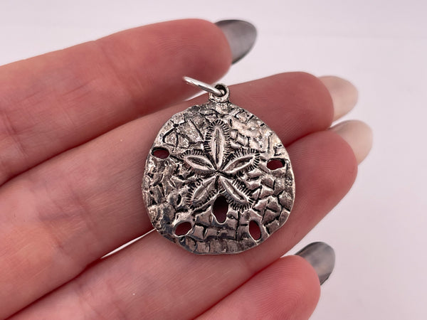 sterling silver sand dollar pendant