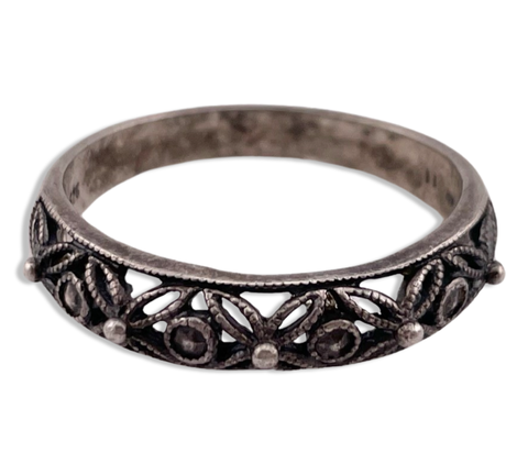 size 11 sterling silver marcasite ring