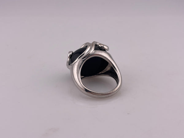 size 6.25 sterling silver onyx ring