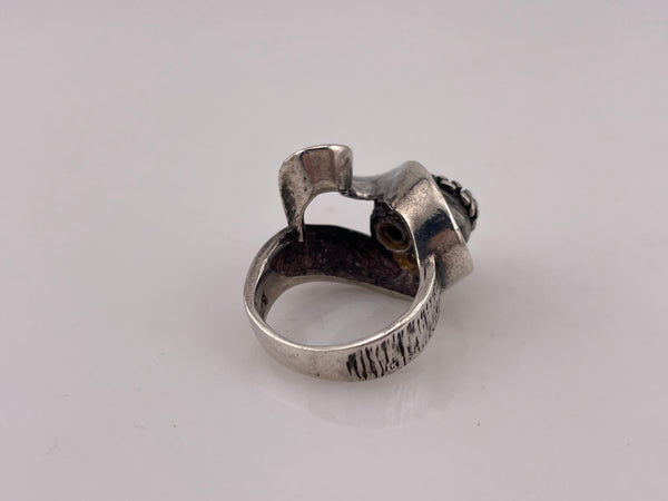 size 5.25 sterling silver stoneless modernist ring