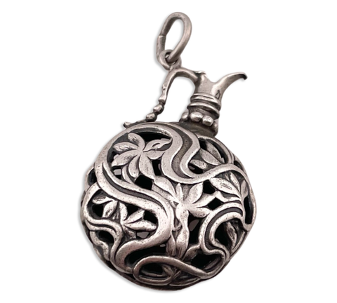 sterling silver 3D cut-out design jug pendant