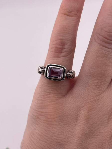 size 5 sterling silver Silpada faceted amethyst ring