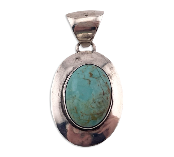 sterling silver K.A. Smith turquoise pendant