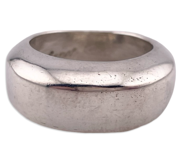 size 6.75 sterling silver chunky heavy stoneless ring